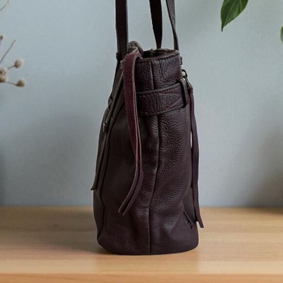 Aimee Kestenberg Leather City Slicker Tote Handbag Burgundy Merlot NWOT - Picture 8 of 12